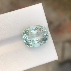 7.45 Karat natürlicher loser Aquamarin Ovalform Edelstein aus Nigeria