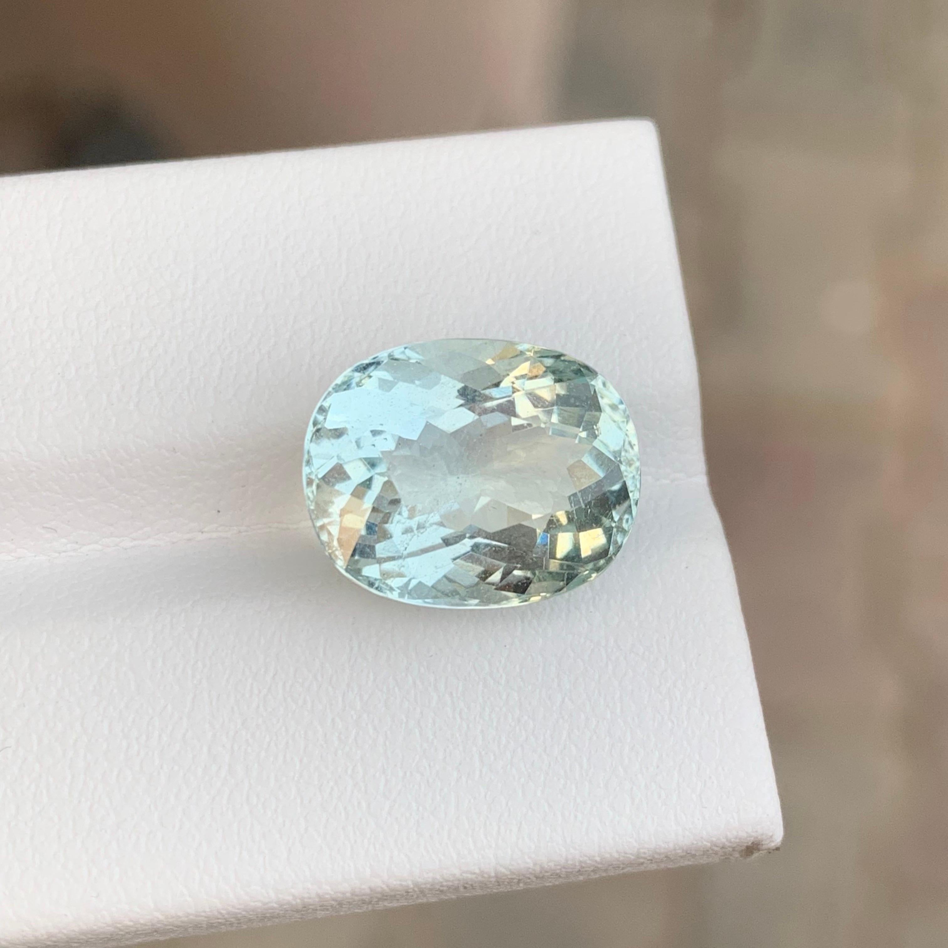 7.45 carati di acquamarina naturale sfusa di forma ovale dalla Nigeria In condizioni Nuovo in vendita a Peshawar, PK