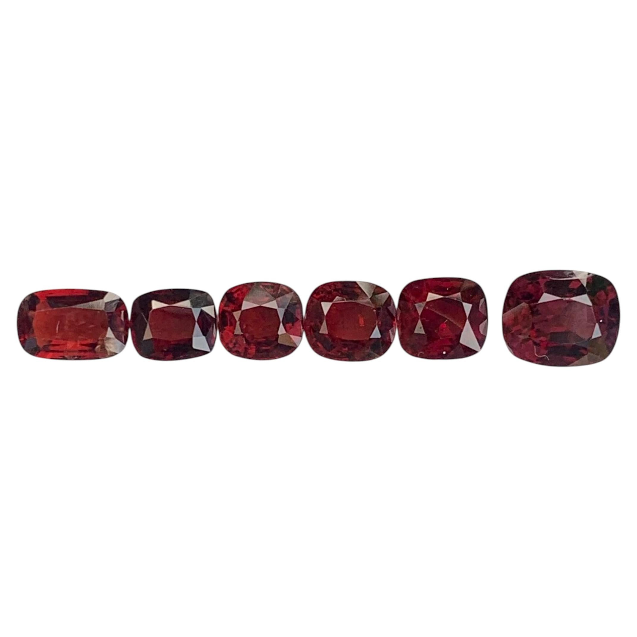 7.45 quilates Lote de espinelas rojas birmanas sueltas naturales para joyería