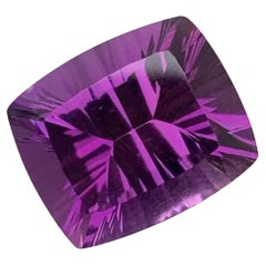7.45 Carat Natural Loose Purple Amethyst Laser Cut Gemstone from, Brazil