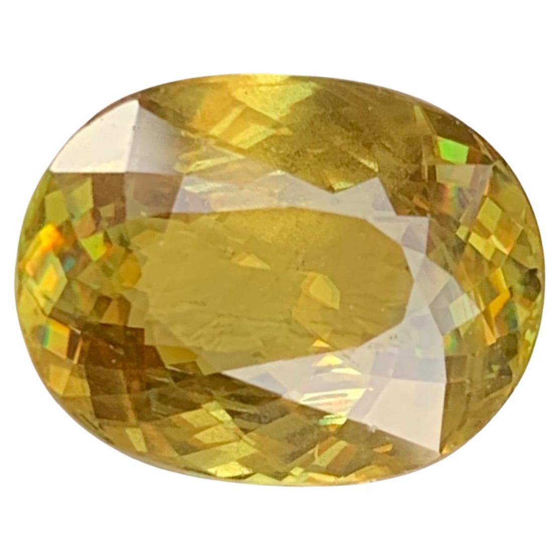 7.45 Carat Natural Loose Titanite / Sphene Cushion Shape Gemstone