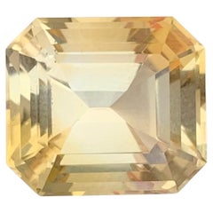 7,45 Karat natürliche lose gelbe Citrin Asscher Cut Edelstein