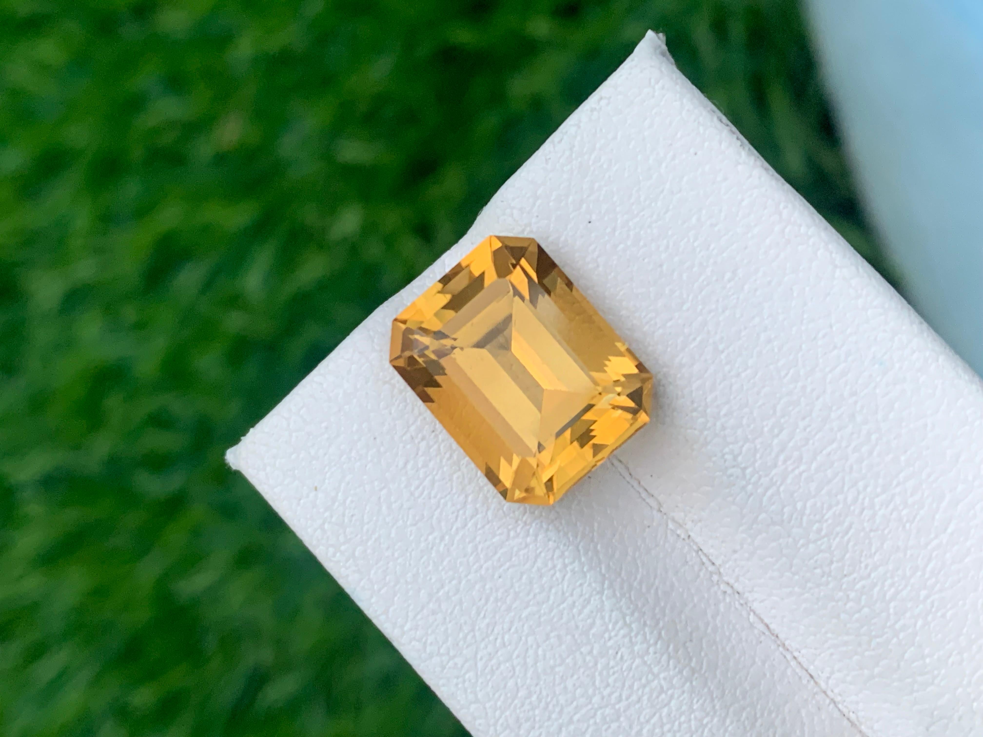 7.45 Carat Natural Yellow Citrine Loose Gemstone for Ring Jewelry For Sale 1