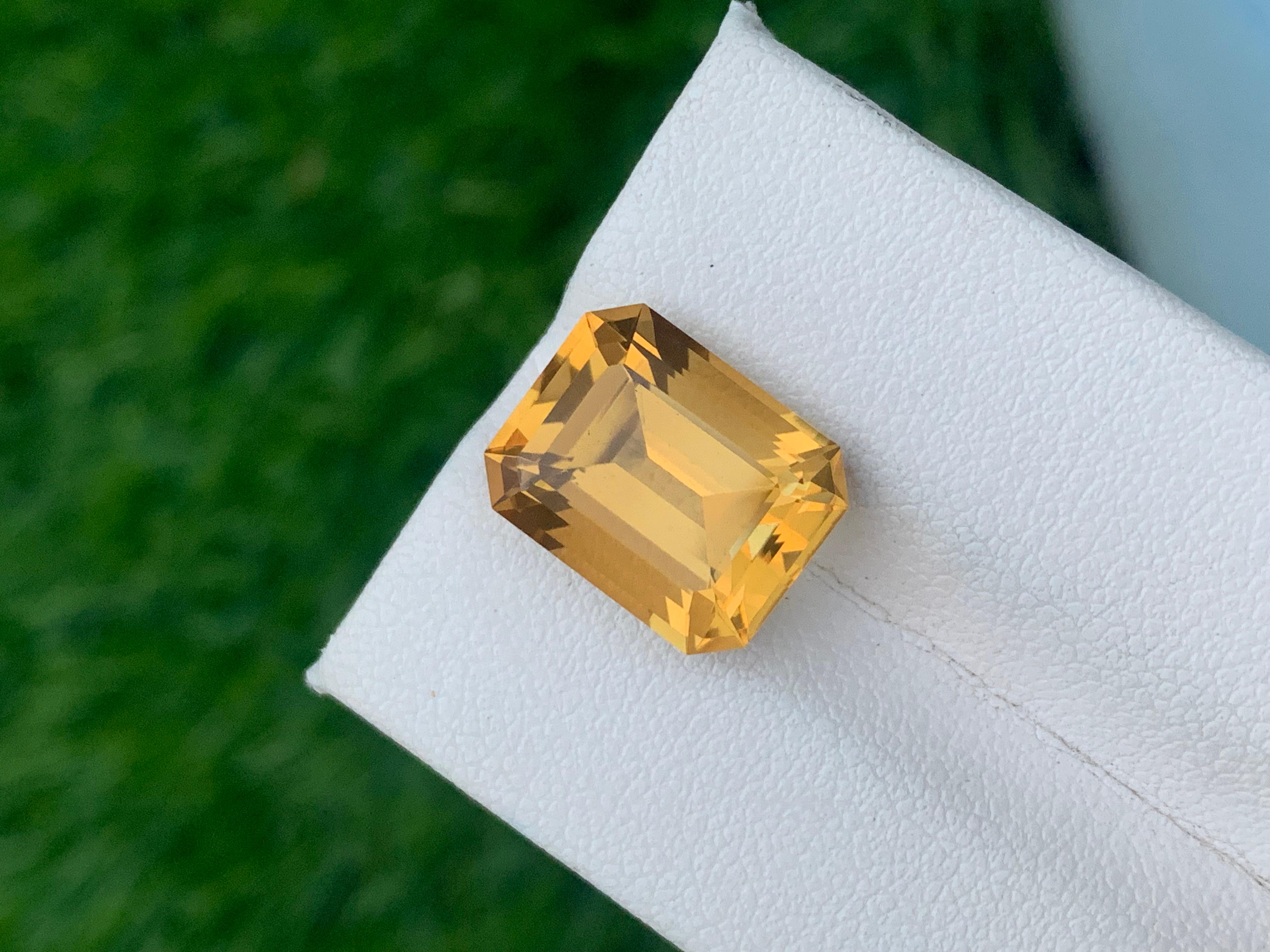 7.45 Carat Natural Yellow Citrine Loose Gemstone for Ring Jewelry For Sale 2