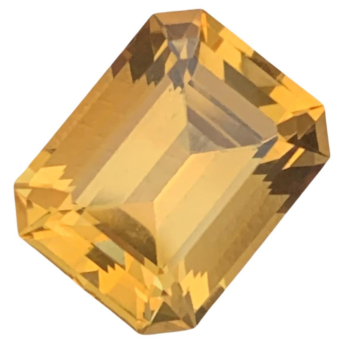 7.45 Carat Natural Yellow Citrine Loose Gemstone for Ring Jewelry
