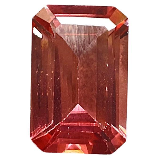 7,45 Karat Pfirsichrosa Turmalin Achteck Facettierter geschliffener Stein Top Qualität Natürlich