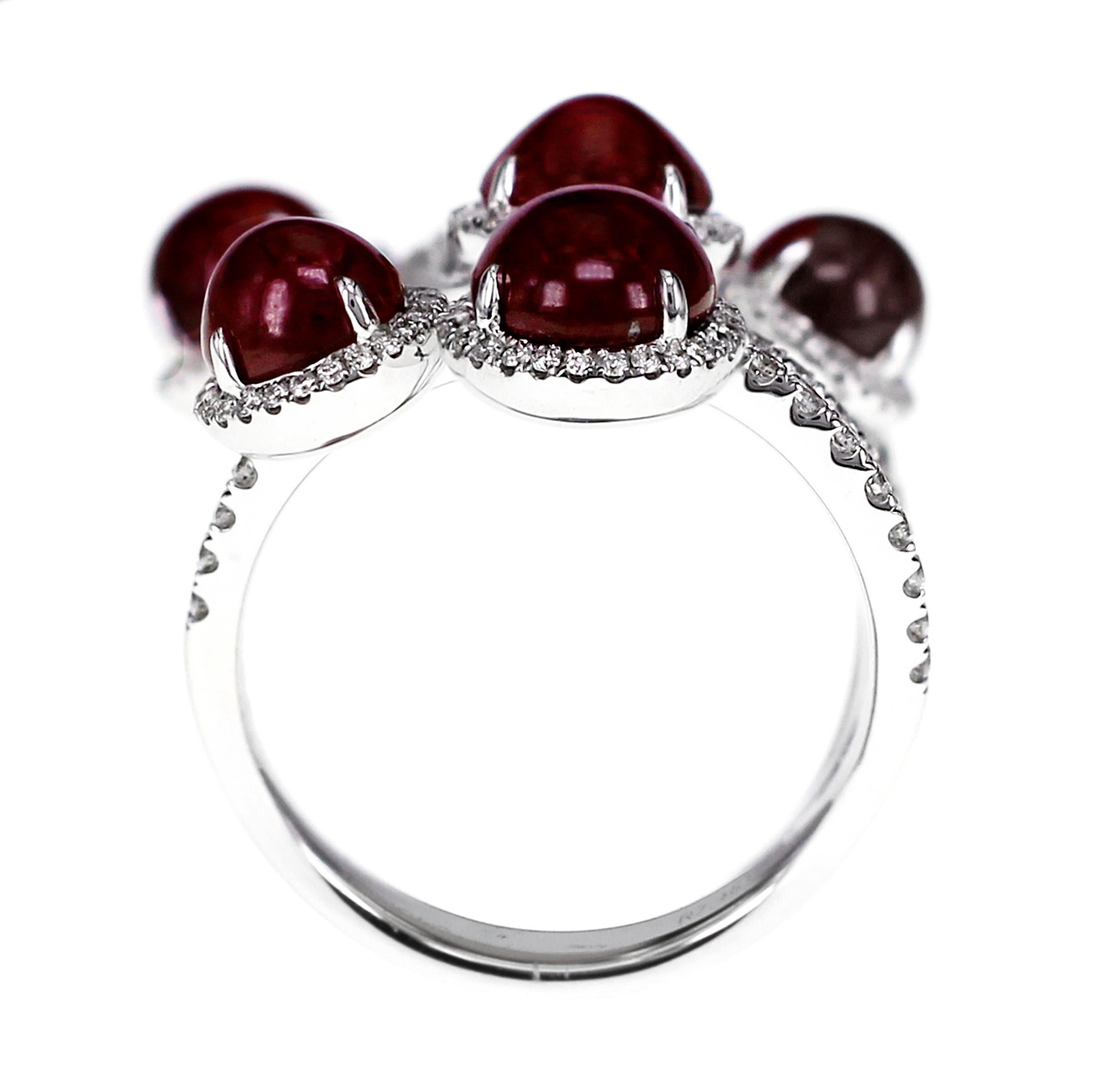 Bague en rubis et diamants de 7,46 carats Neuf - En vente à Hung Hom, HK