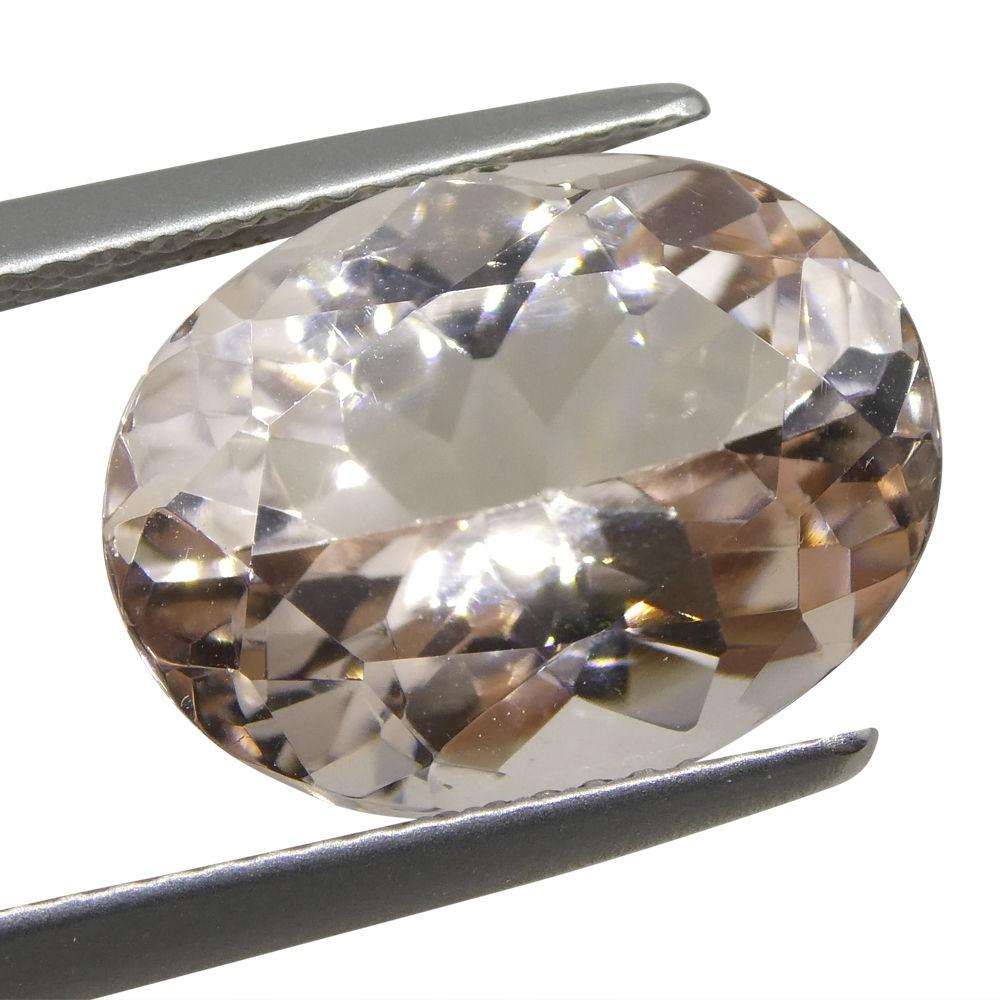 Oval Cut 7.46 ct Oval Morganite For Sale