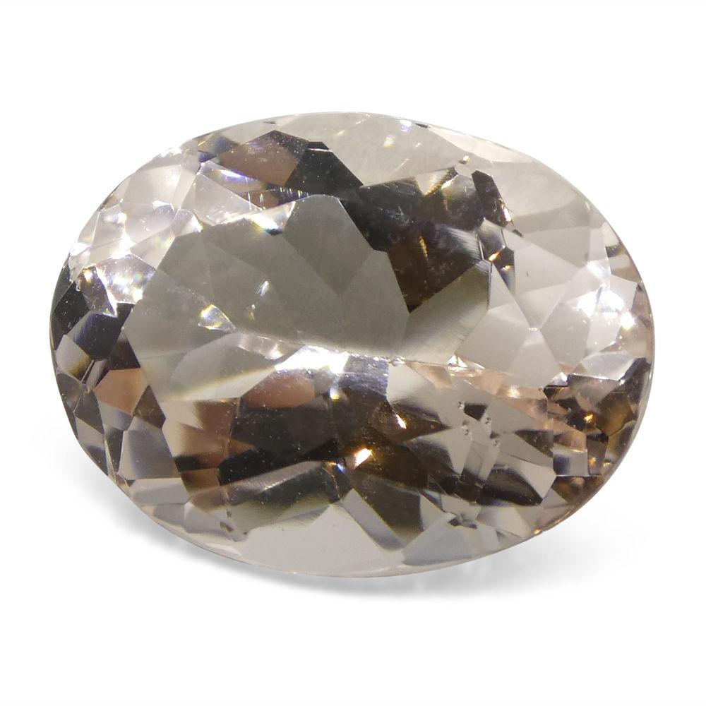 7.46 ct Oval Morganite For Sale 1