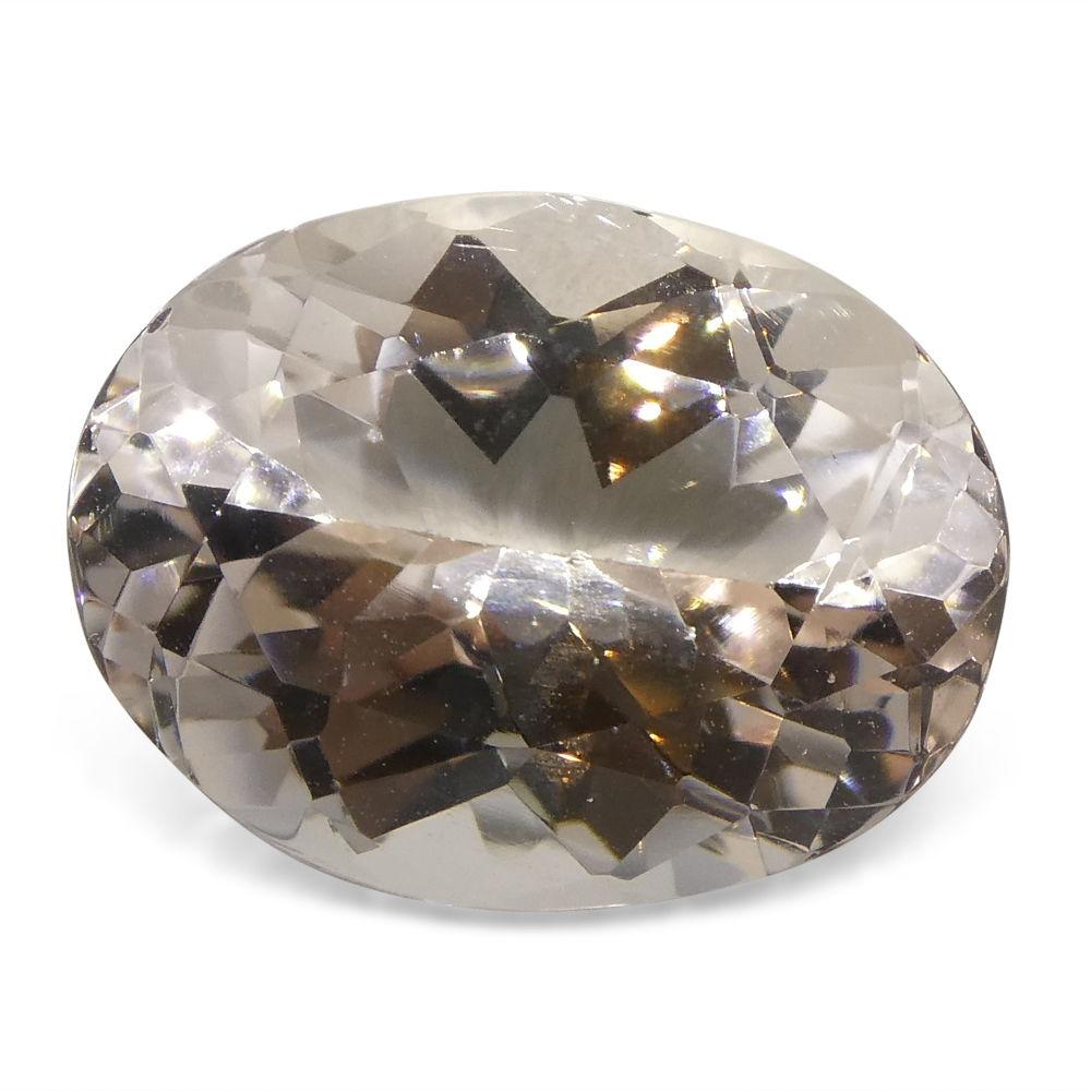 7.46 ct Oval Morganite For Sale 3