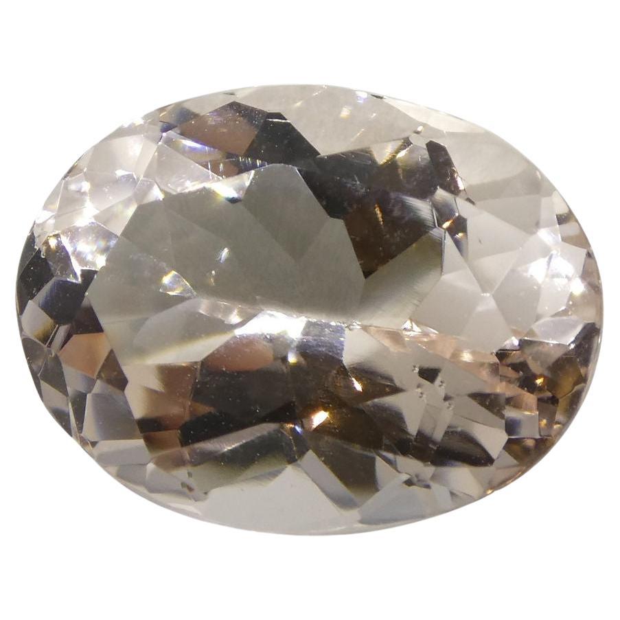 7.46 ct Oval Morganite For Sale