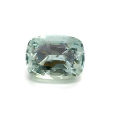 7.47 Carat Light Mint Green Loose Gem Cushion Cut Tourmaline
