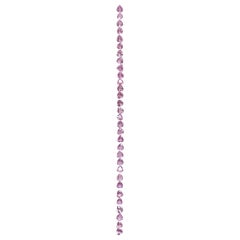 7.47 cts Pink Sapphire Heart shape bracelet set cutstones For Fine Jewelry gems