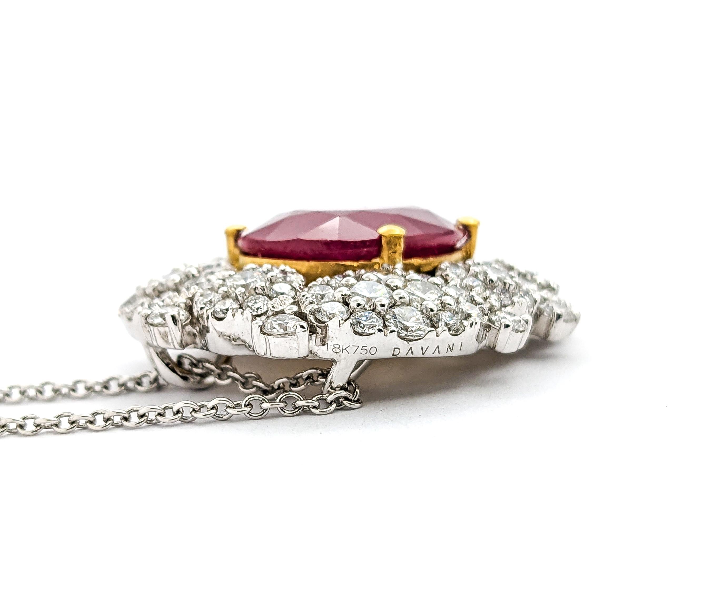7.47ct Heat-only Ruby & 2.83ctw Diamonds Pendant In Two-Tone Gold


This exquisite gemstone fashion pendant is artfully crafted in 18ktt two-tone gold, highlighting the allure of contrast and sophistication. It features an impressive 2.83ctw of