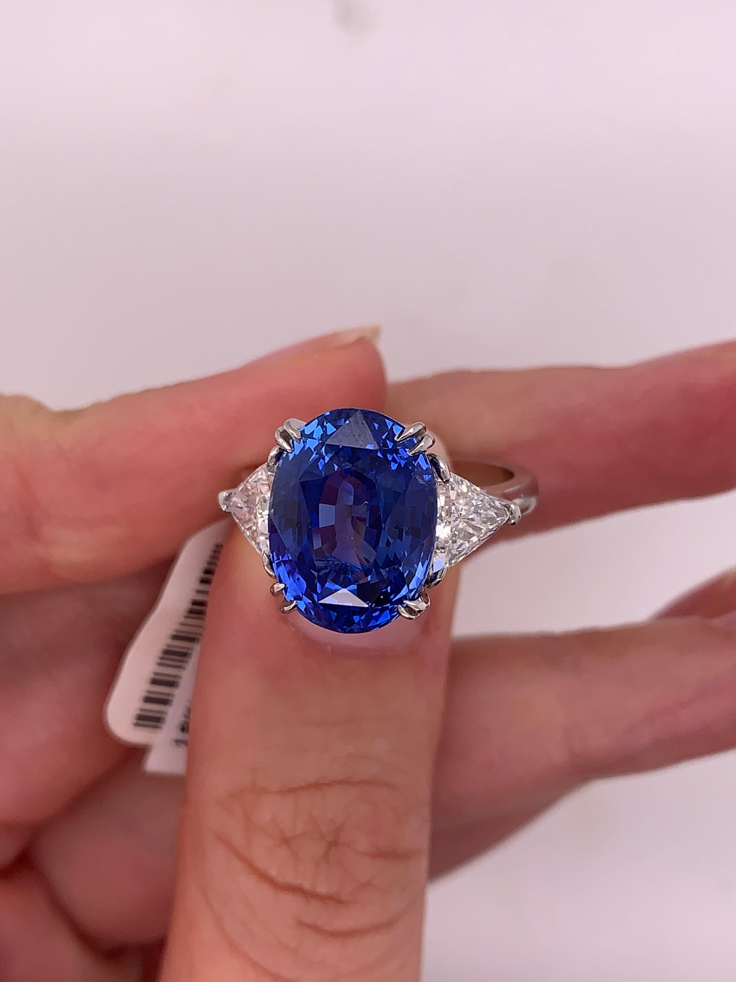  7.48 Carat Sapphire  Diamond Ring 1
