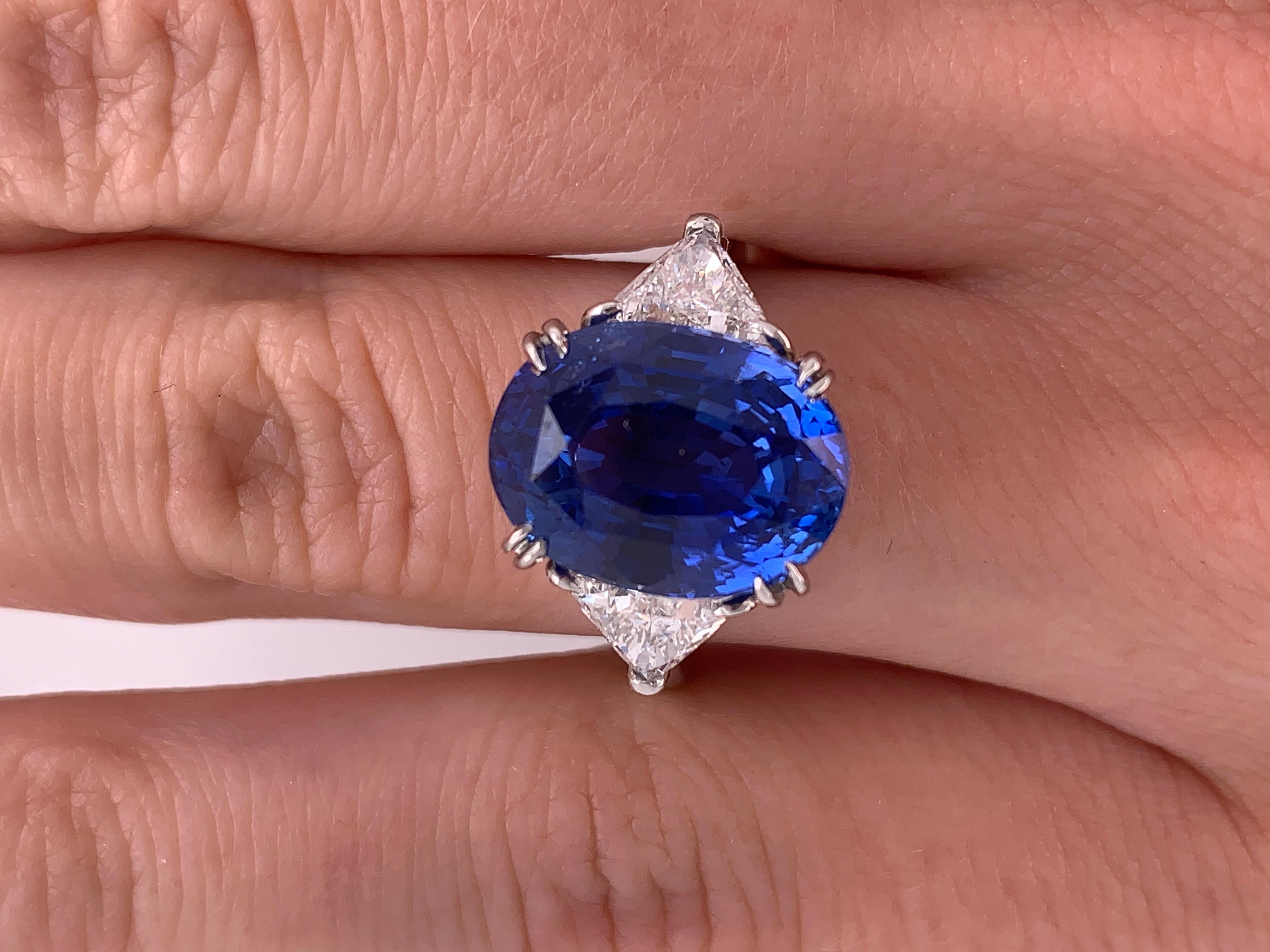  7.48 Carat Sapphire  Diamond Ring 2