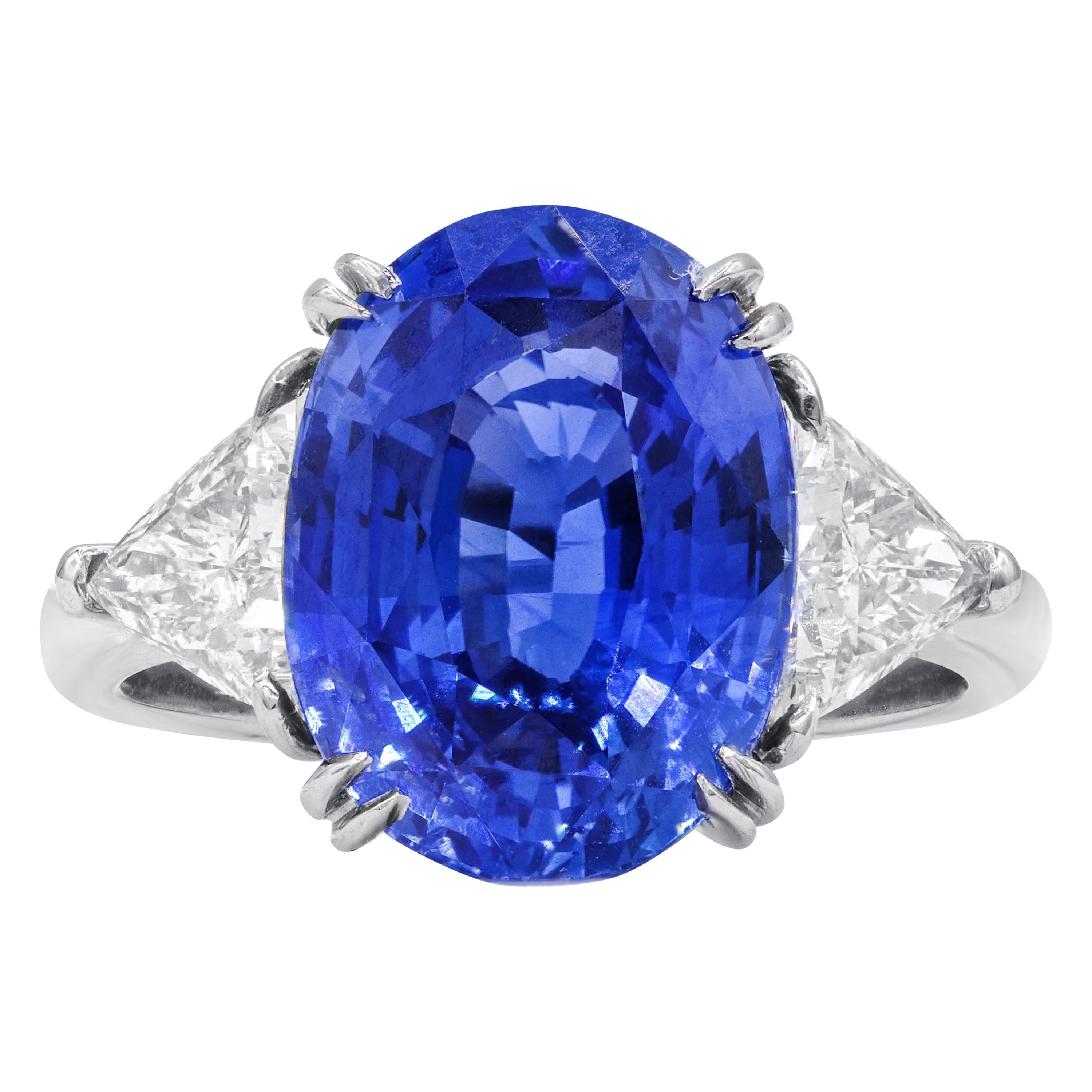  7.48 Carat Sapphire  Diamond Ring