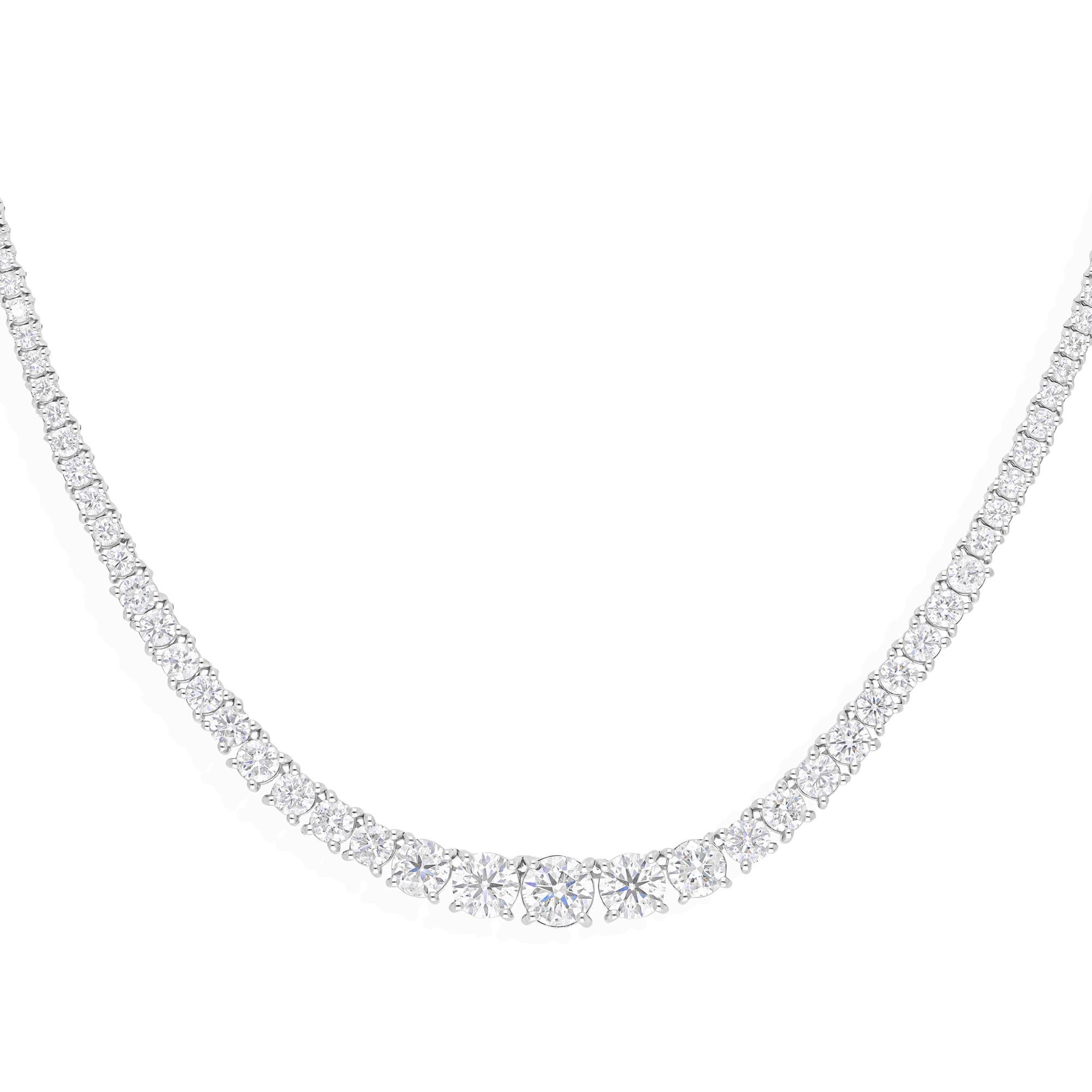 Cast from 18-karat gold, these exquisite necklace is handset with 7.49 carats of sparkling diamonds.

FOLLOW SPECTRUM JEWELS storefront to view the latest collection & exclusive pieces. Spectrum Jewels is proudly rated as a Top Seller on 1stdibs
