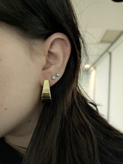 7.4g Estate Hoop Earrings: Solid 14k Yellow Gold
