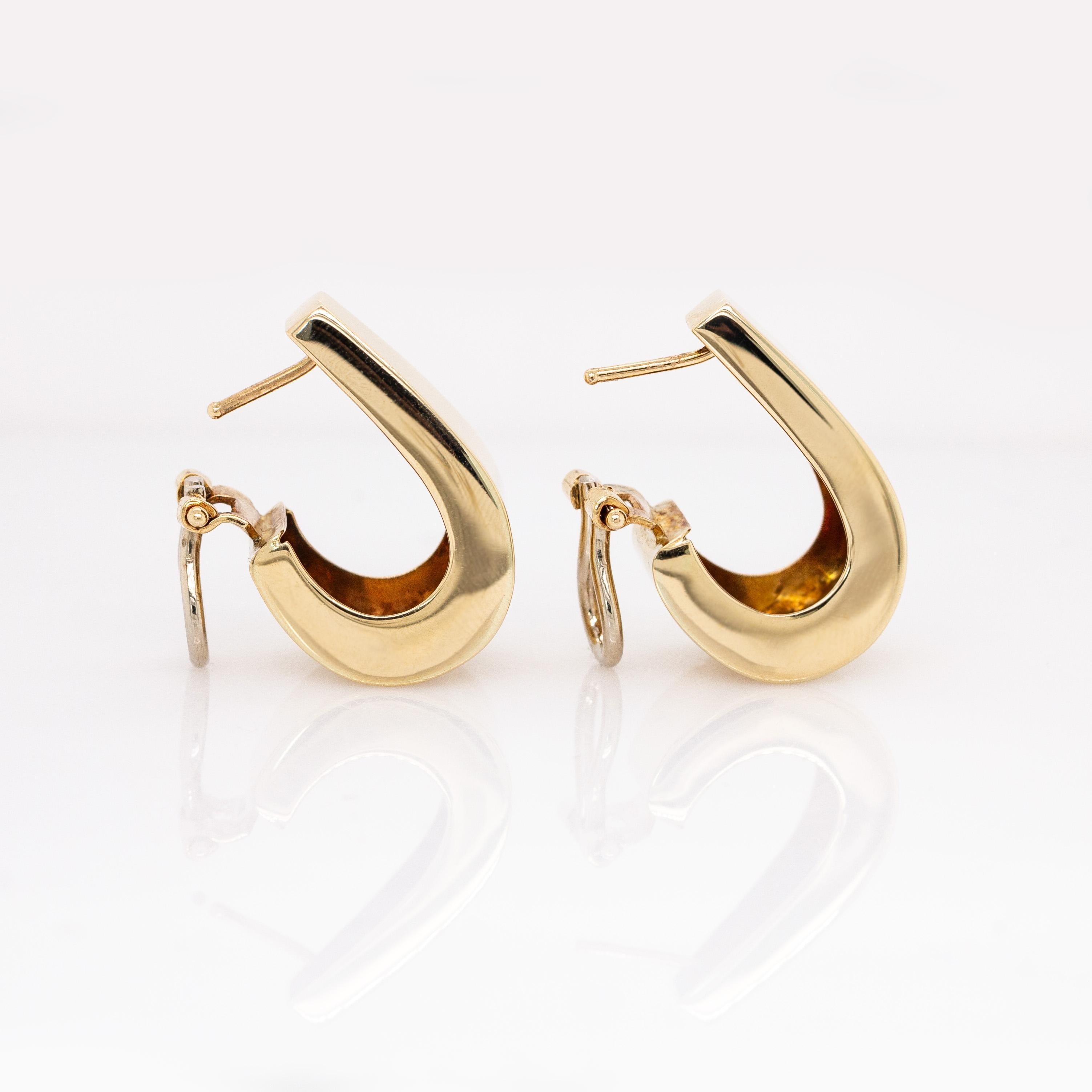 Pendientes de aro de 7,4 g: Oro amarillo macizo de 14k en Excelente estado para la venta en Columbus, OH