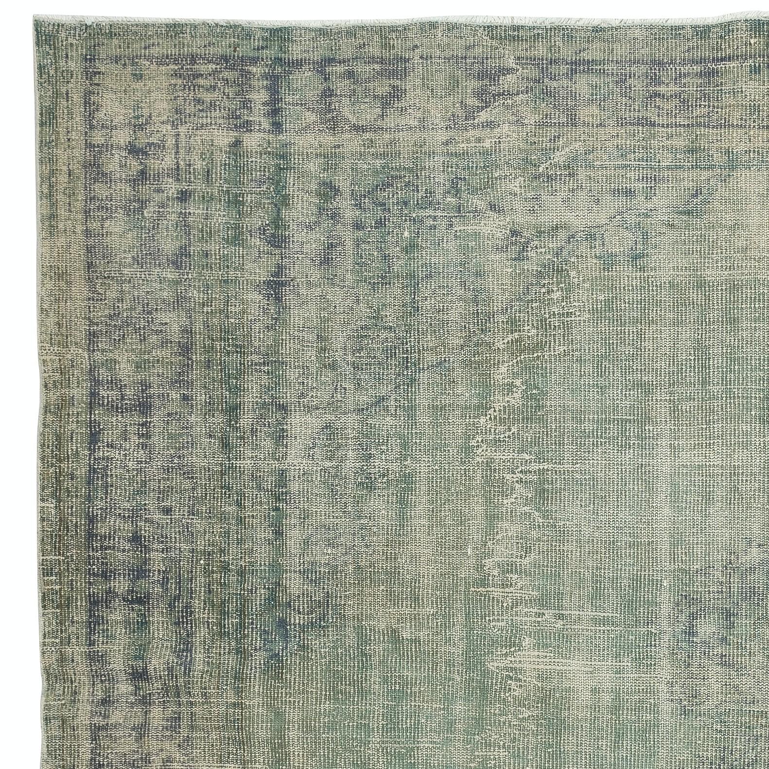 Alfombra de lana turca azul hecha a mano, alfombra moderna para el salón Turco en venta