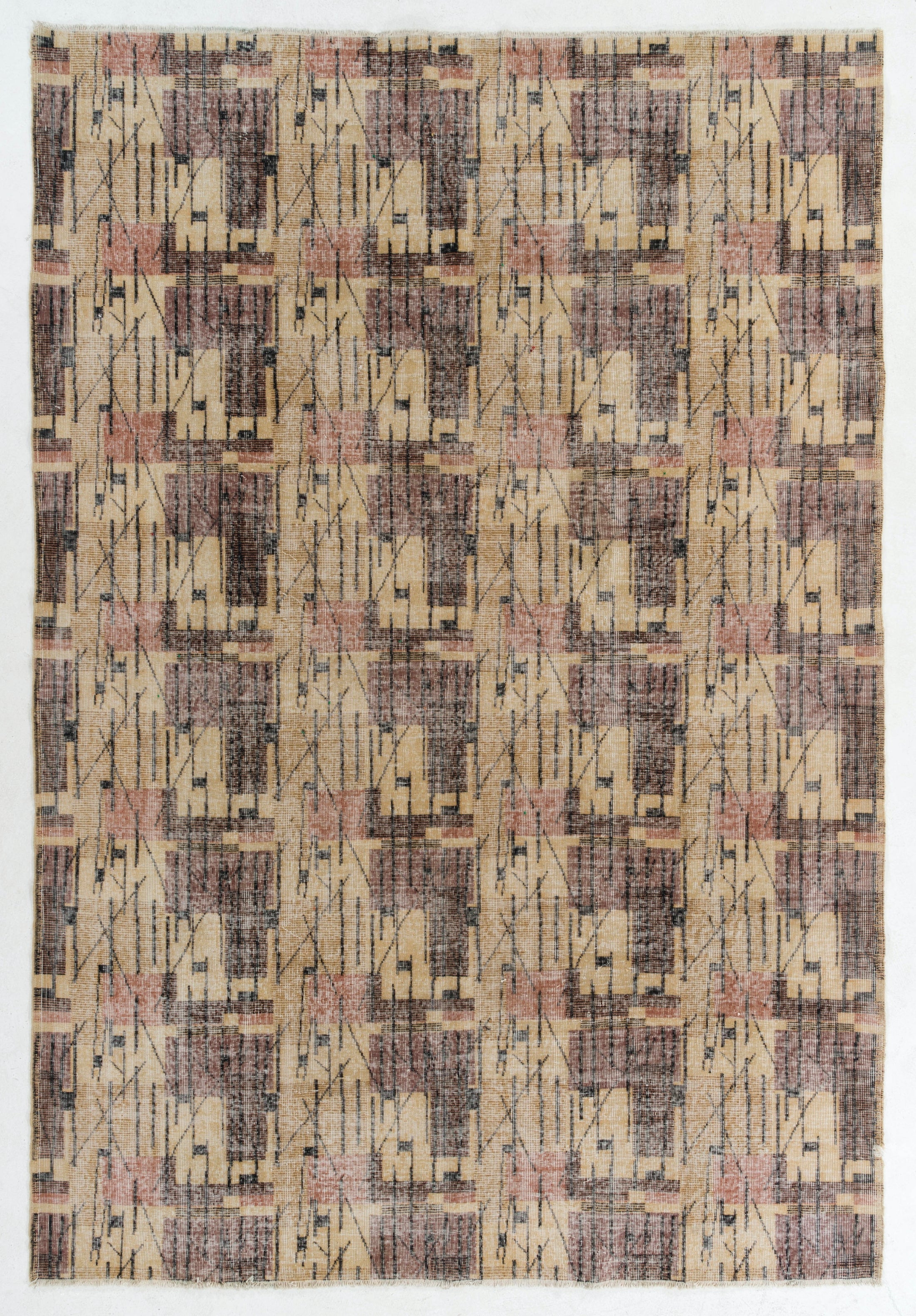 Alfombra turca Vintage de mediados de siglo diseñada por Zeki Muren en venta