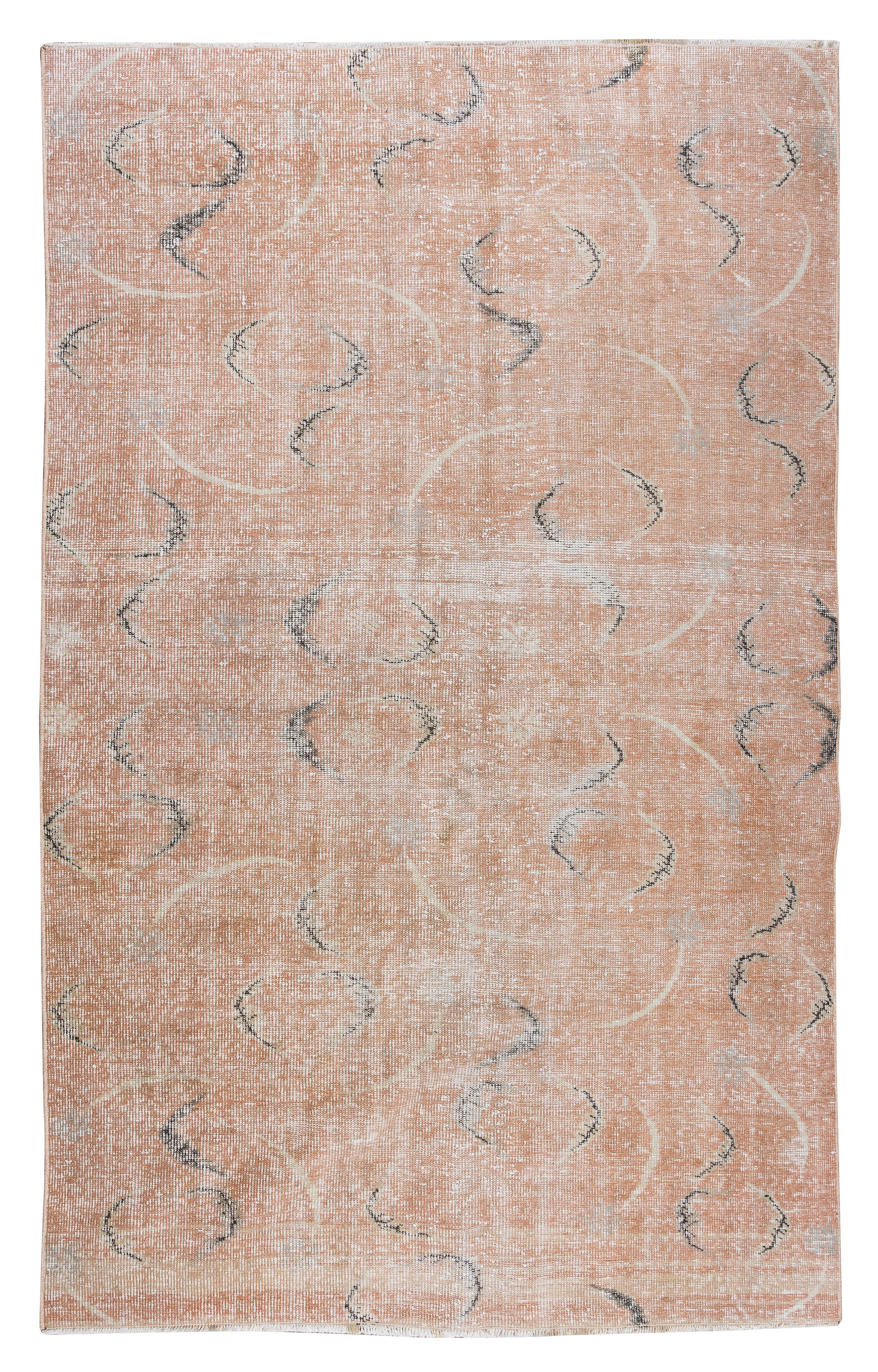 5.6x8.7 Ft Mid-Century Modern Handmade Turkish Rug Designed by Zeki Muren For Sale