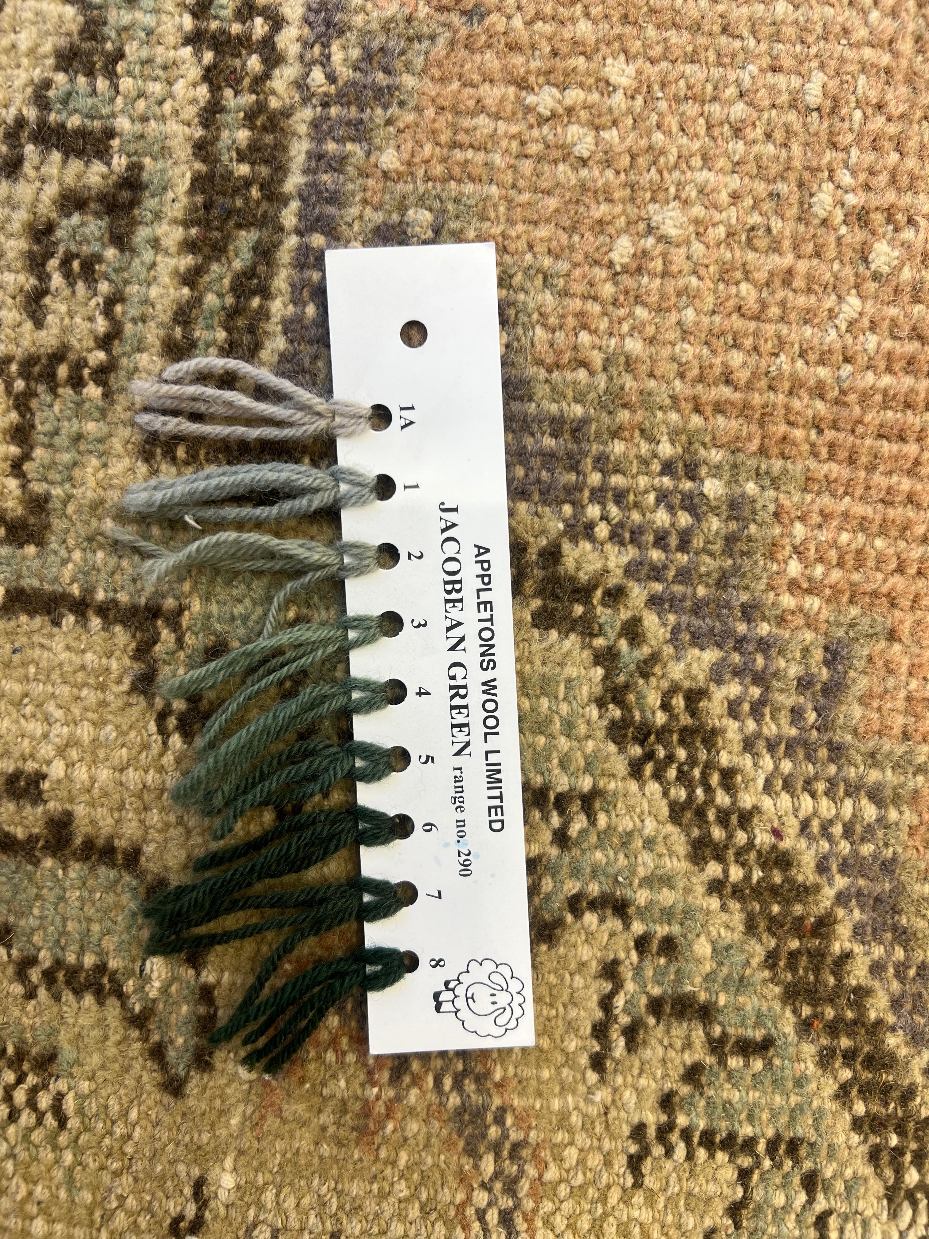 Tappeto Anatolian Oushak di metà secolo, 7.4x12 Ft, Tappeto annodato a mano in lana in vendita 12