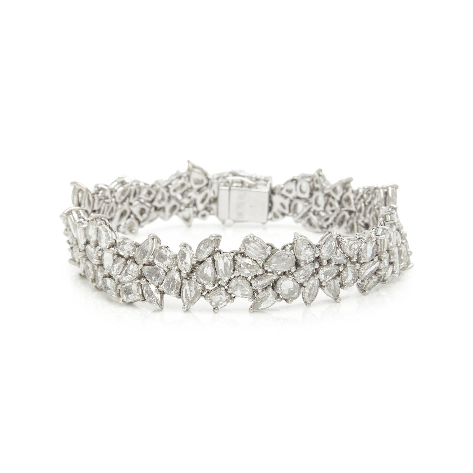 Taille rose Bracelet fantaisie en or 18 carats avec magnifiques diamants taille rose de 10 carats, 75 000 $ en vente
