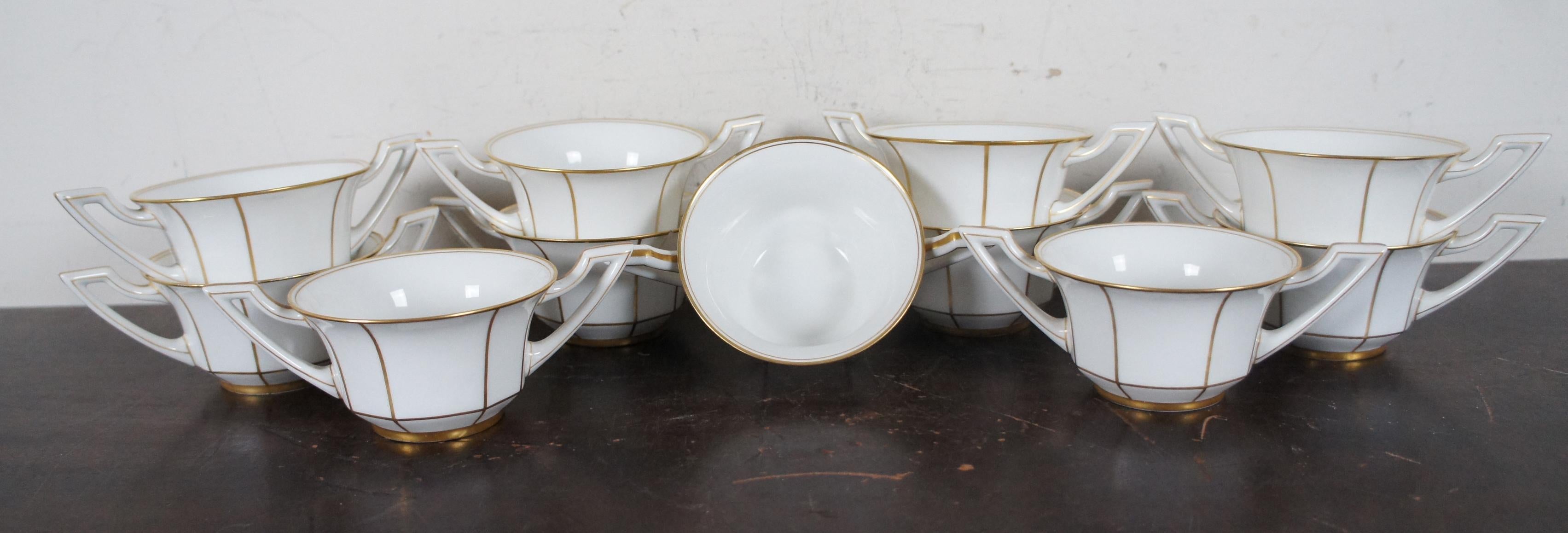 75 Antique French Jean Pouyat Limoges Porcelain China Dinner Service Set POY254 1