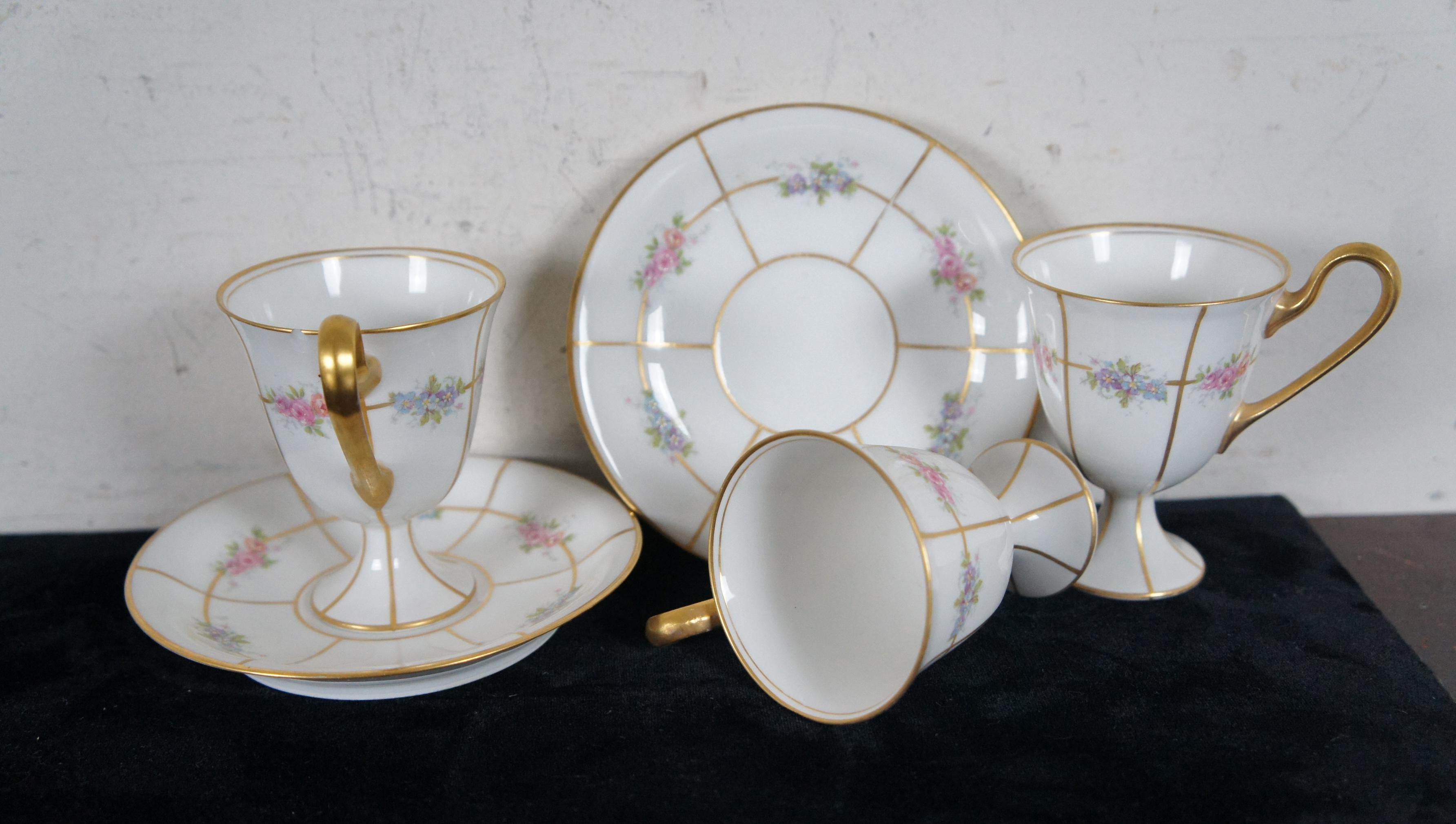 75 Antique French Jean Pouyat Limoges Porcelain China Dinner Service Set POY254 3