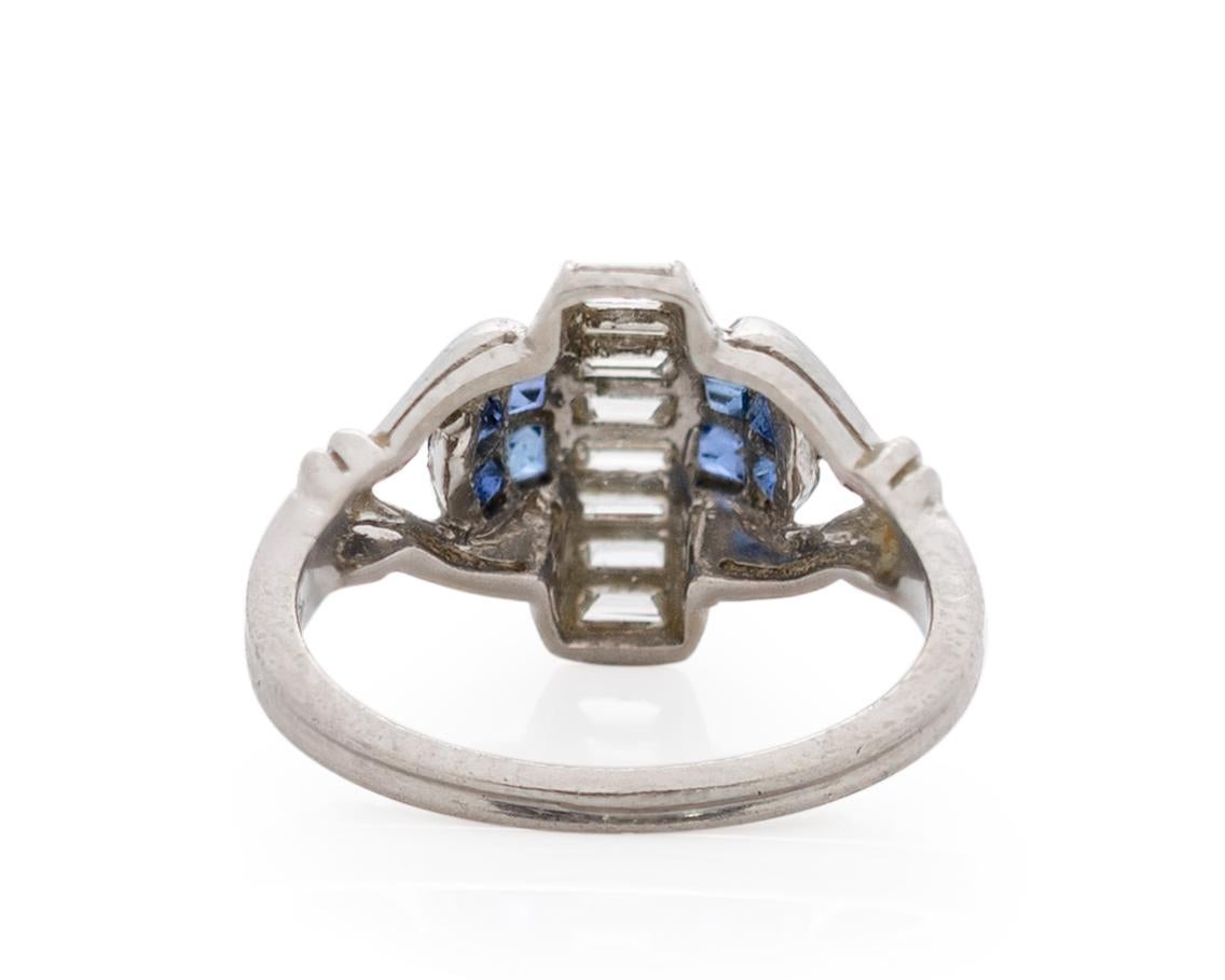 .75 Carat Art Deco Diamond Platinum Engagement Ring In Good Condition For Sale In Atlanta, GA