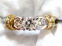 .75 Carat Classic Traditional Diamond Ring 14 Karat Golden Shoulders
