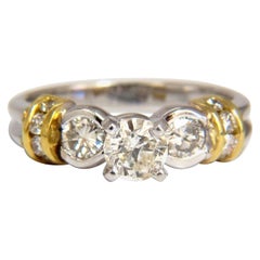 .75 Carat Classic Traditional Diamond Ring 14 Karat Golden Shoulders*