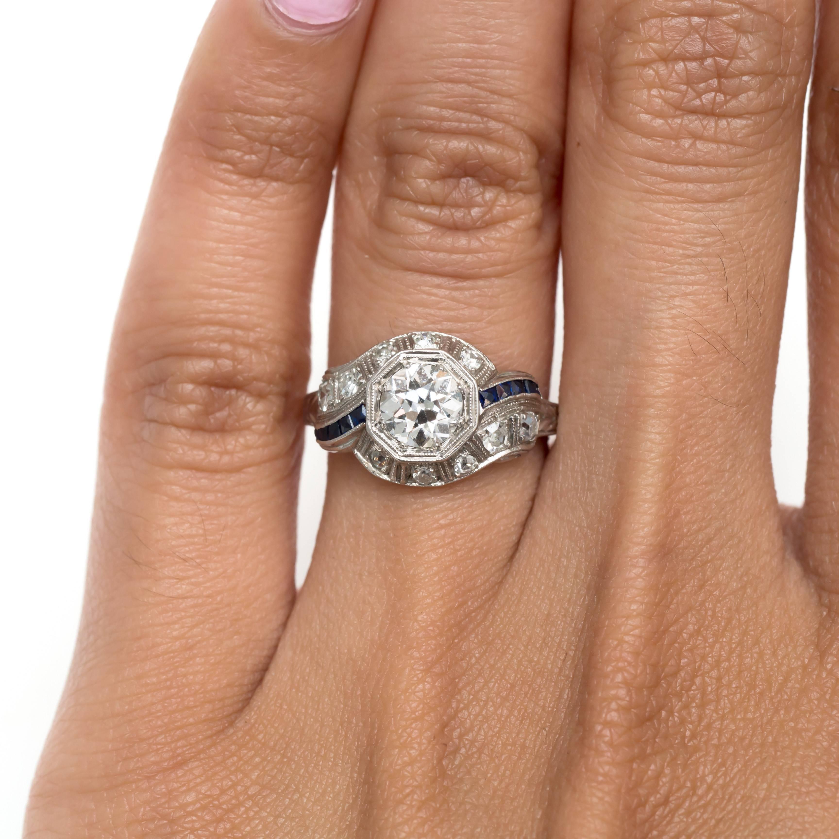 Women's .75 Carat Diamond Platinum Diamond Engagement Ring