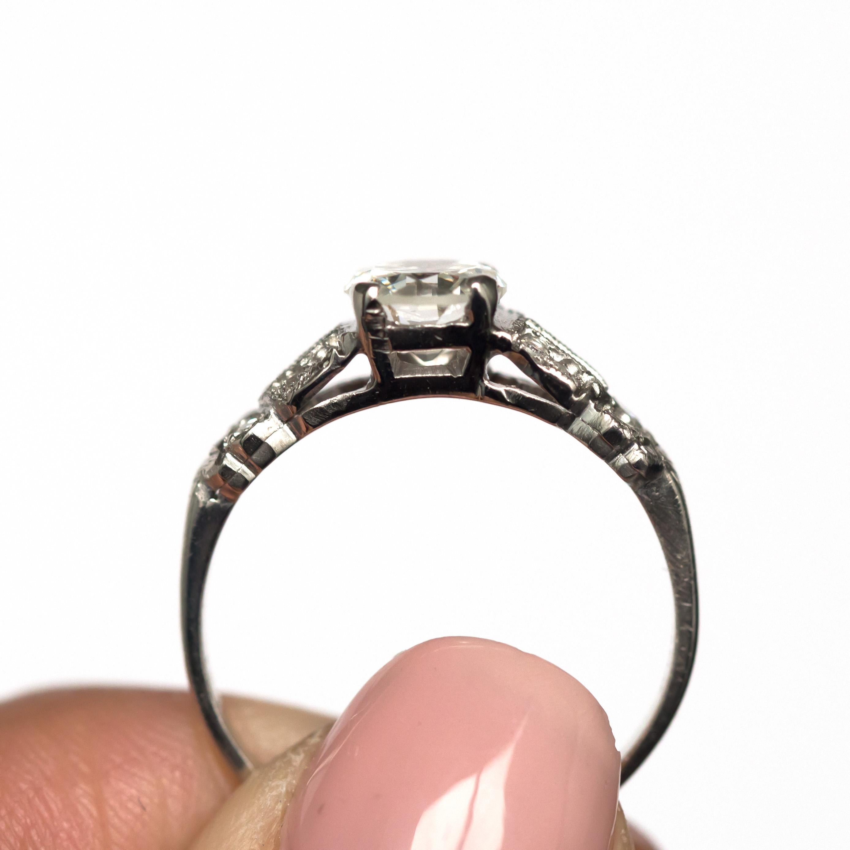 0,75 Karat Diamant-Platin-Verlobungsring für Damen oder Herren im Angebot