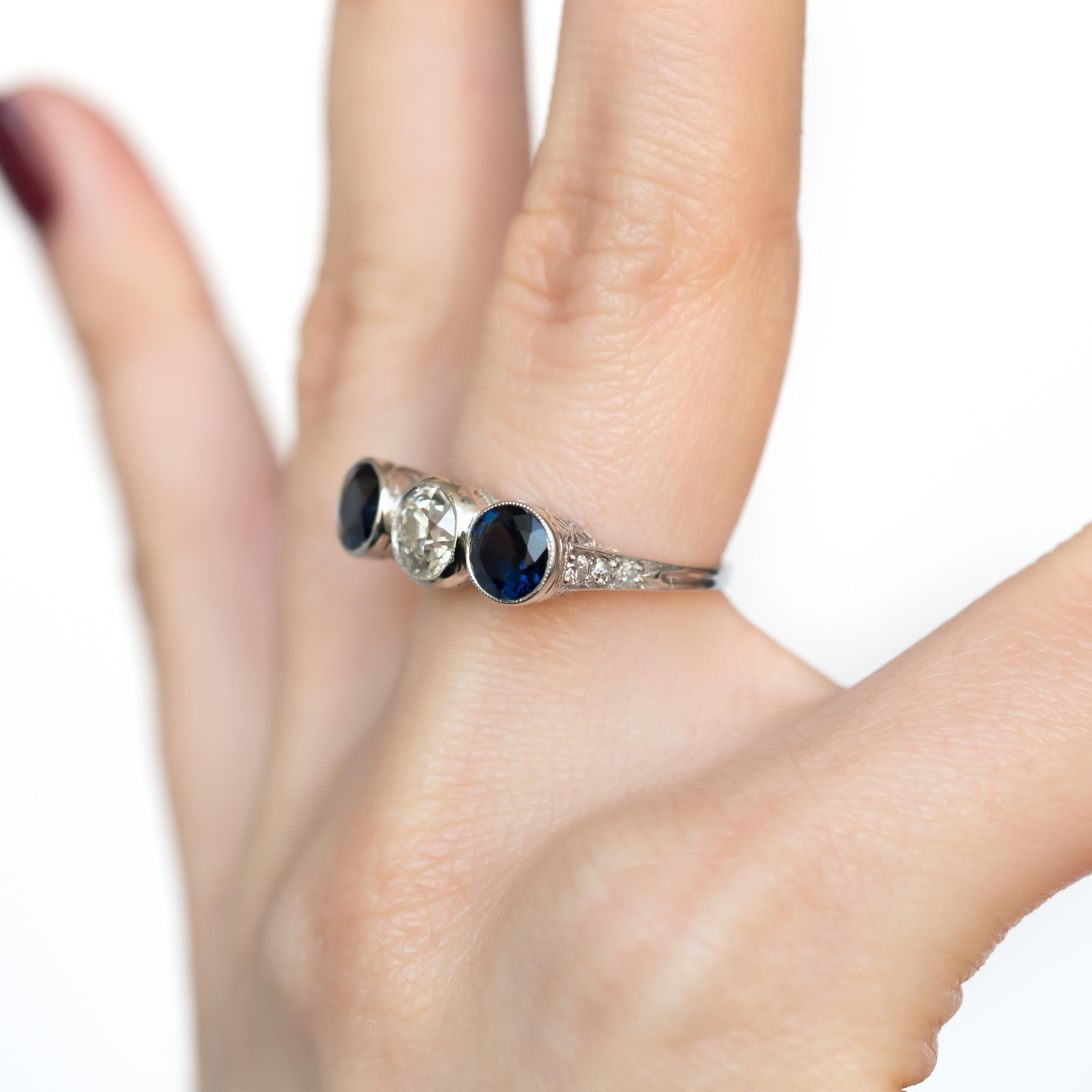 Bague de fiançailles en platine avec diamants de 0,75 carat en vente 2