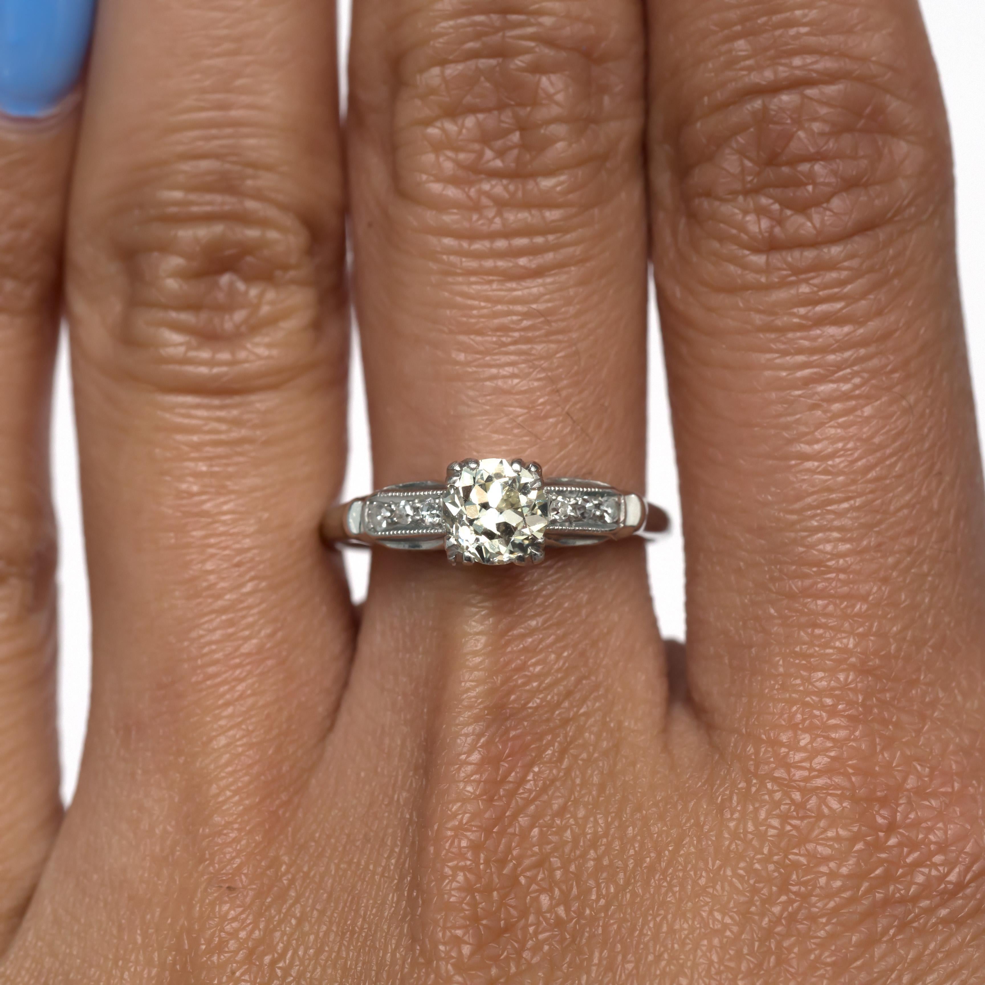 .75 Carat Diamond Platinum Engagement Ring In Good Condition For Sale In Atlanta, GA