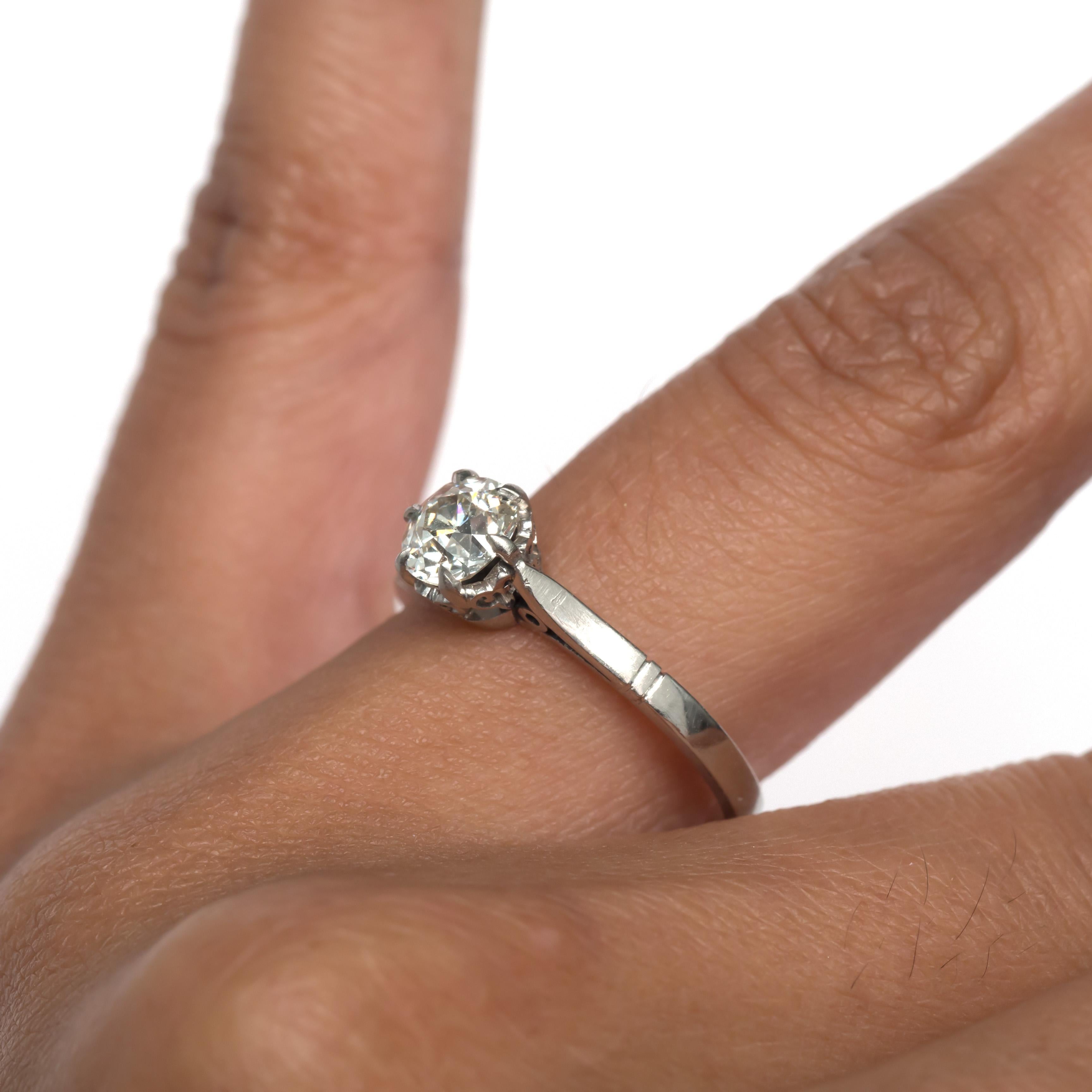 .75 Carat Diamond Platinum Engagement Ring In Good Condition For Sale In Atlanta, GA