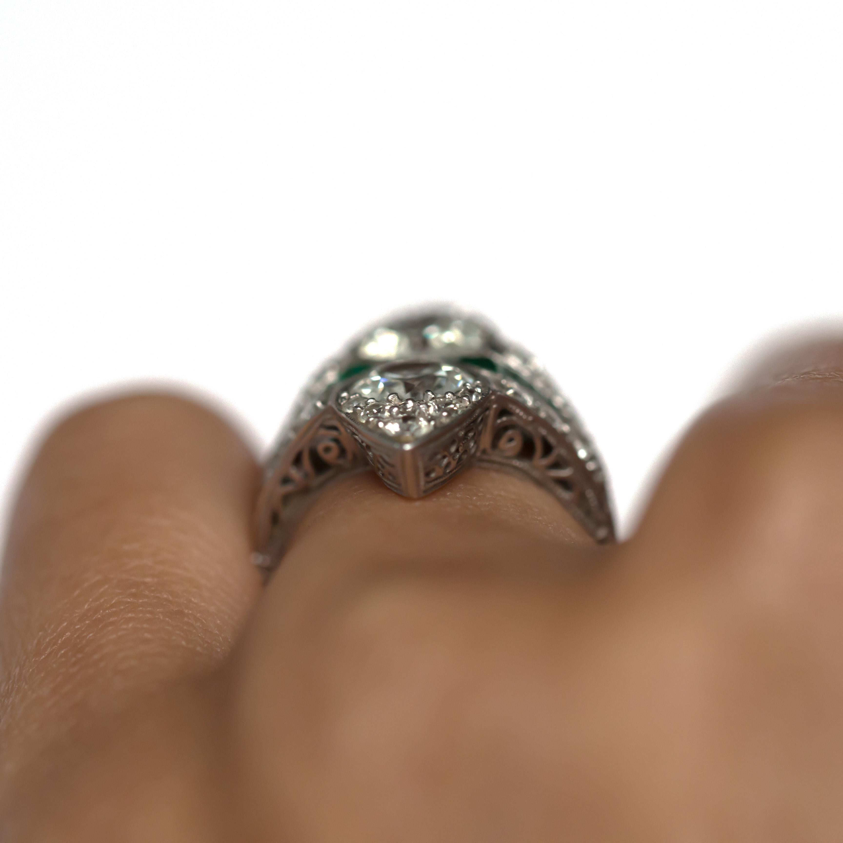 0,75 Karat Diamant-Platin-Verlobungsring im Angebot 3