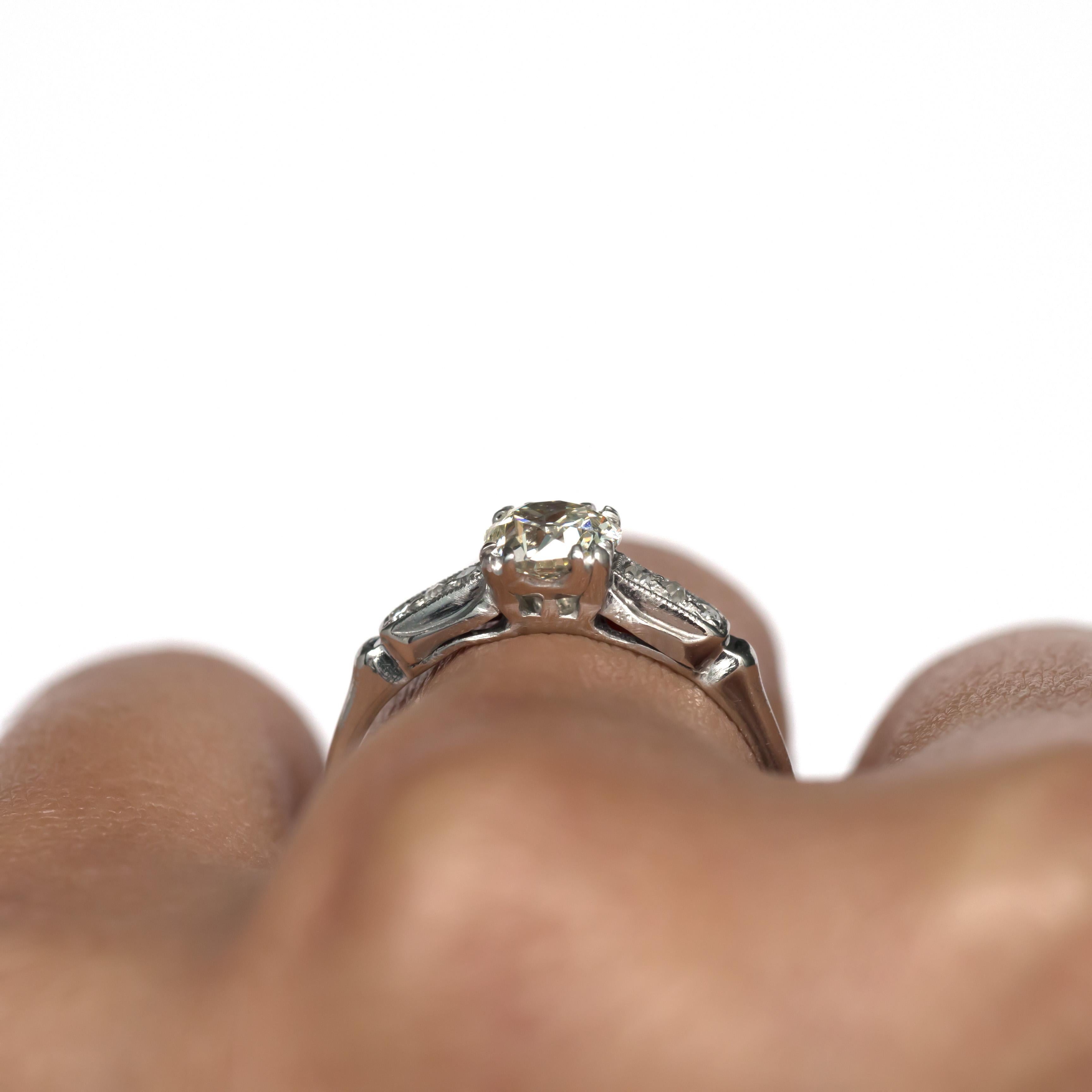 .75 Carat Diamond Platinum Engagement Ring For Sale 1
