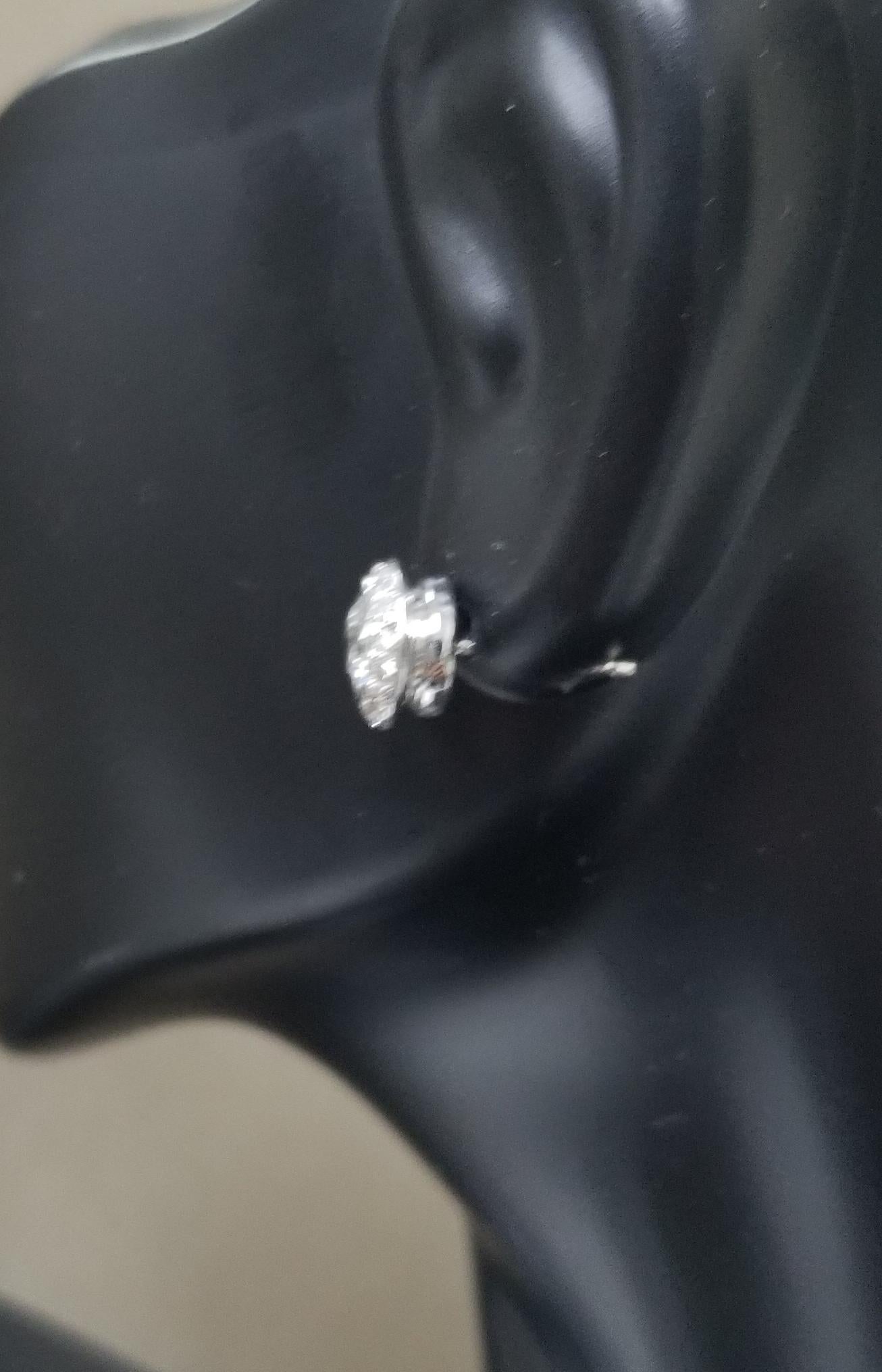 .75 Carat Diamond Stud with Halo For Sale 1