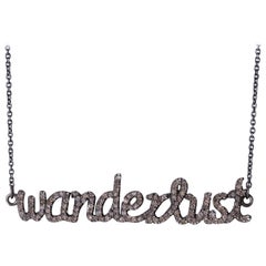 Collier à breloques "Wanderlust" en argent sterling avec diamants de 0,75 carat