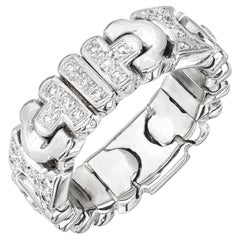 .75 Carat Diamond White Gold Flexible Eternity Band Ring (bague d'éternité flexible en or blanc) 