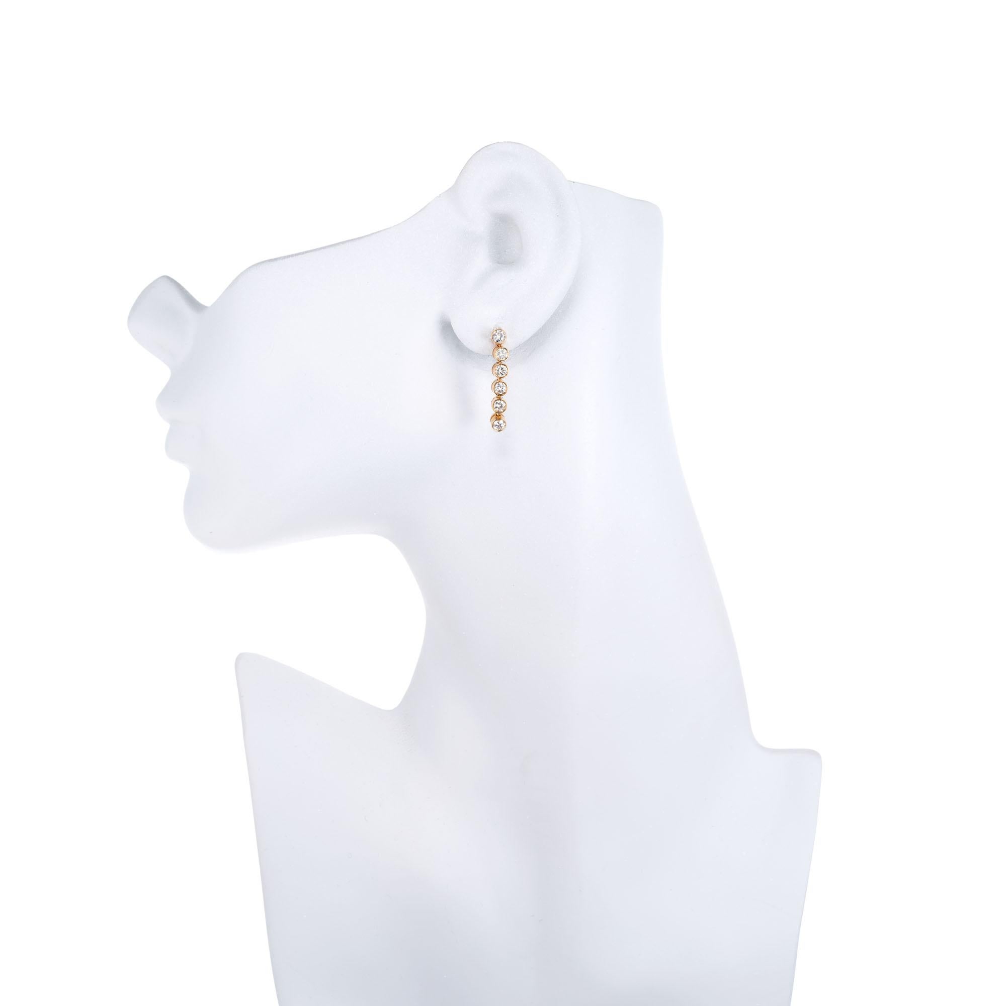 0,75 Karat Diamant-Ohrhänger aus Gelbgold im Zustand „Gut“ im Angebot in Stamford, CT