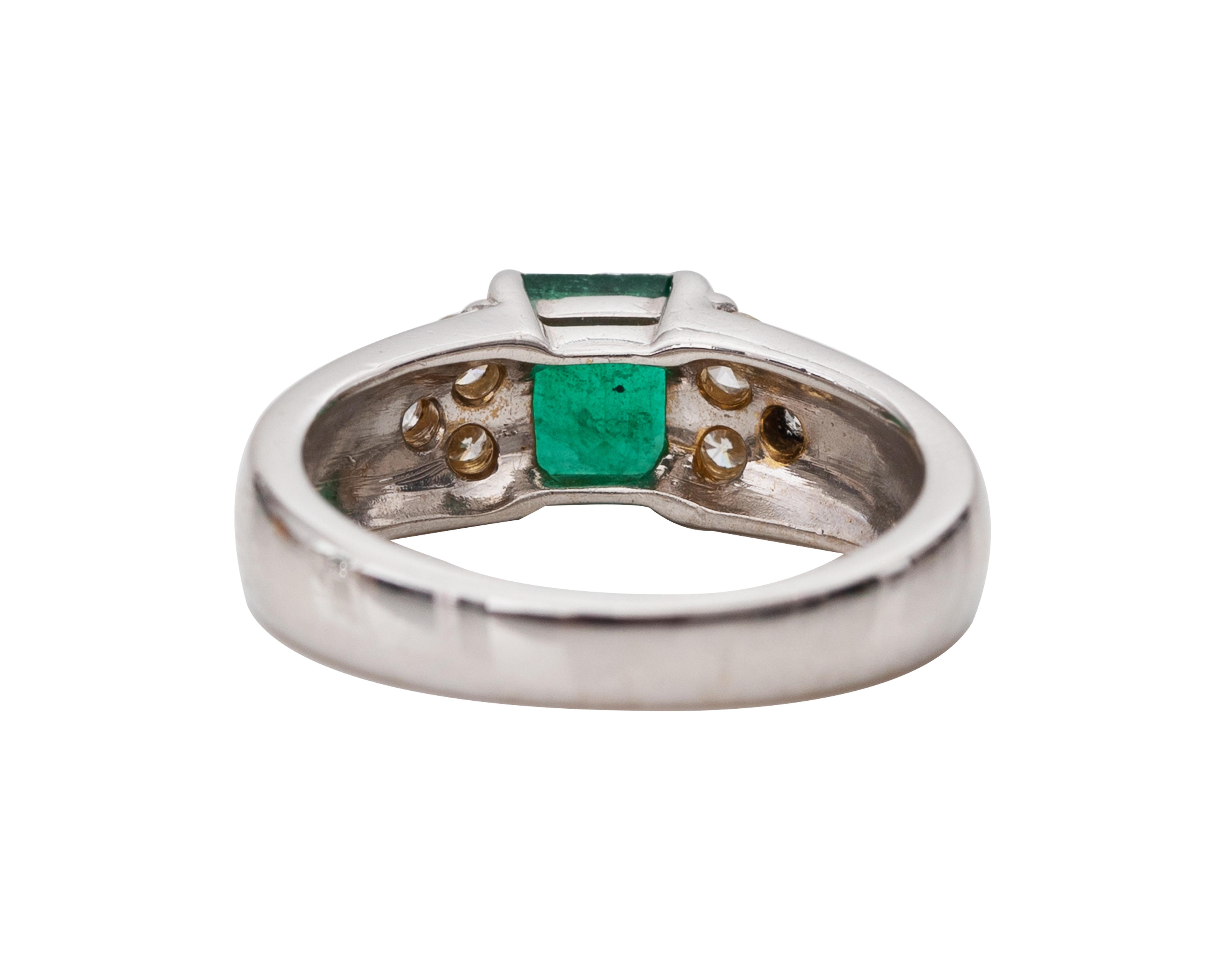.75 carat emerald cut diamond ring