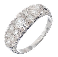 .75 Carat Pave Diamond Platinum Filigree Wedding Band Ring