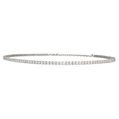 Collar de Tenis Gargantilla Ajustable con Diamantes Redondos de 7,5 Quilates 16-18"