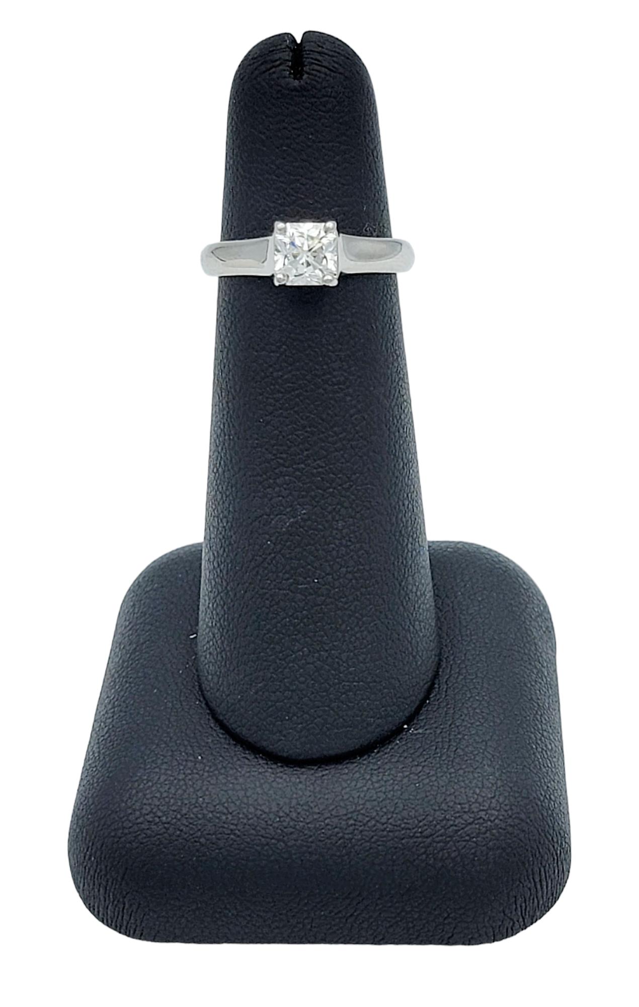 .75 Carat Tiffany & Co. Lucida Cut Solitaire Diamond Platinum Engagement Ring For Sale 2