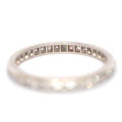 .75 Carat Total Weight Diamond Platinum Wedding Band